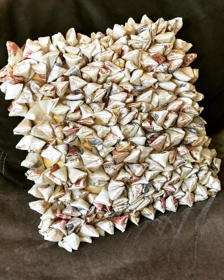 Selbstgenähte Kissenhülle